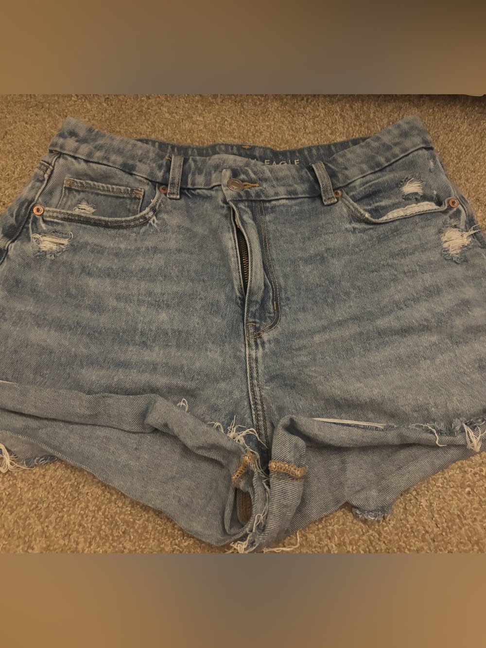 American Eagle Denim Curvy Mom Shorts